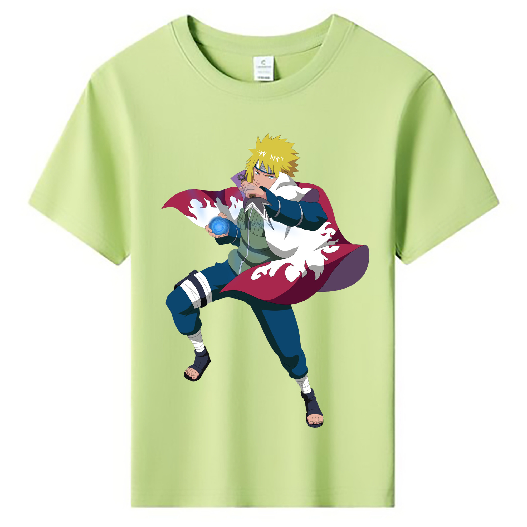 （画像用） NARUTO -ナルト- 波風 ミナト Namikaze Minato 綿100％キッズTシャツ（フロントプリント）